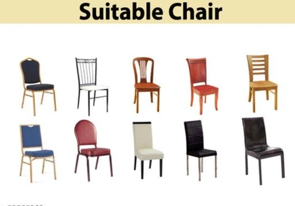 Elastic Chair Cover Stretch Removable Washable Short Dining Chair Cover Protector Seat Slipcover  -  Polyster, Elastic/ Stretchable,  Multipack of1